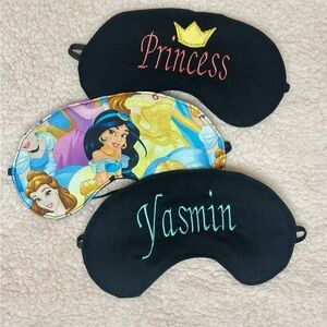 Custom Handmade Disney Princess Sleep Masks Set